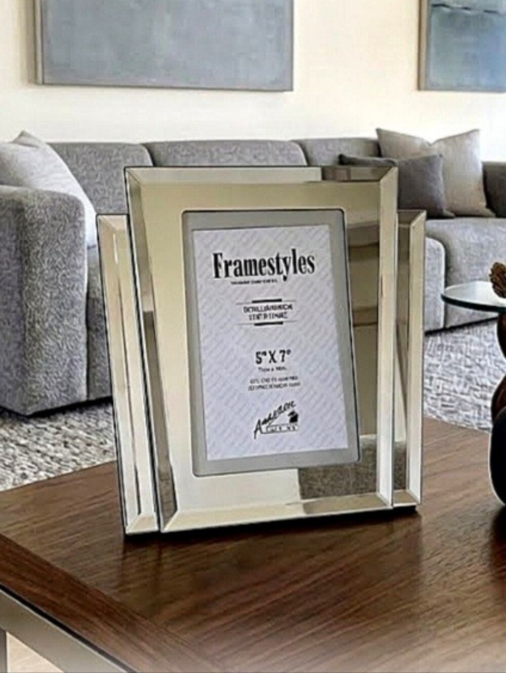 Vintage Art Deco Style Bevelled Mirror Frame NEW 1980's